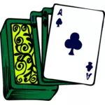 Poker karty paluby Vektor Klipart
