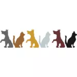 Dogs ad cats silhouette images