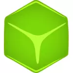 Groene kubus vectorillustratie