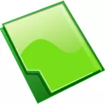 Stängt gröna mappen vektor ClipArt