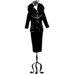 Lady oblek na vektorový obrázek stojan