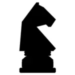Chesspiece knight silhouette vector image