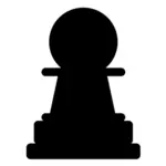 Chesspiece pawn silhouette vector image
