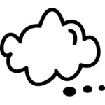 Thought cloud vector image
