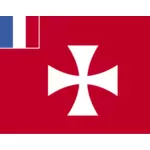 Флаг Франции Уоллис и Футуна векторное изображение