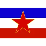 Flagge Jugoslawiens Vektor-ClipArt