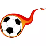 Vektorgrafikk av flammende fotball