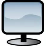 Computer vlakke monitor symbool vectorillustratie