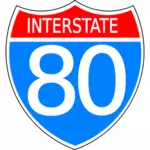 Interstate highway sign vector image