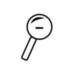 Black and white magnifying glass vector image
