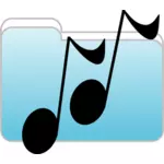 Vector illustration of funny music notes