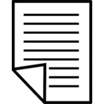 Vector de la imagen del icono de papel de impresora