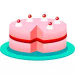 Růžový dort vektorový obrázek