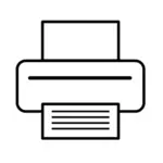 Immagine di vettore icona stampante a getto d'inchiostro