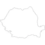 Image vectorielle de Roumanie carte contour