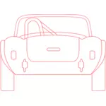 Vektorbild av baksidan av Shelby Cobra