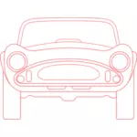 Face front of Shelby Cobra vector illustration