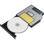 Slim CD kjøre vector illustrasjon