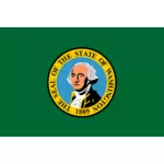 Vettore di disegno della bandiera dello stato di Washington