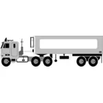 Vector image of mobile refuel container truck