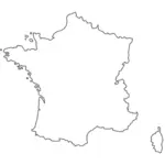 Kart over Frankrike vektor image