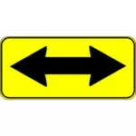 Två sätt trafik skylt vektor illustration