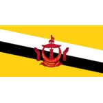 Bandiera del Brunei Darussalam immagine vettoriale