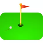דגל גולף וקטור איור