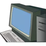 デスクトップ コンピューターのベクトル描画