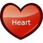 Ilustraţia vectorială de inimă roşie