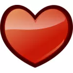 Vetor desenho de coração vermelho
