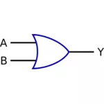 Logik funktion OR vektor ClipArt