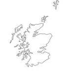 Karta över Skottland vektorritning