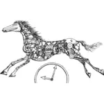Gambar vektor kuda mekanik