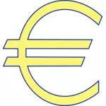 Monetaire euro symbool vector