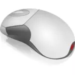 Illustrazione vettoriale del mouse di PC in scala di grigi