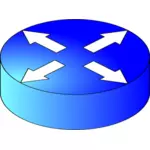 Router diagram ikon vektorritning
