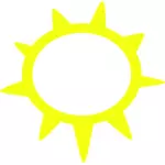 धूप मौसम प्रतीक वेक्टर छवि