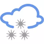 氷のような雨の天気記号ベクトル画像