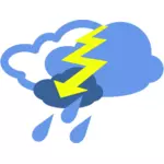 Thunderstorm weather symbol vector image