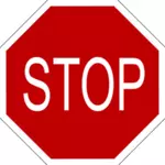 Vector illustration of a warning STOP sign