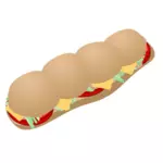 Vector illustration of submarine sandwich
