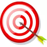 Vector image of target with arrow