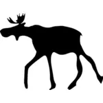 Vector image of an elk