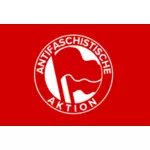 Antifascist action flag vector clip art