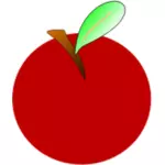 Vector illustration of small red apple