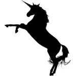 Arabian unicorn silhouette