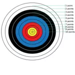 Lukostřelba cílových bodů vektorový obrázek
