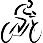 Homme sur illustration vectorielle vélo rapide