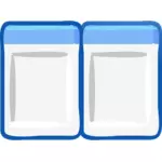 Computer windows arranged side by side icon vector image